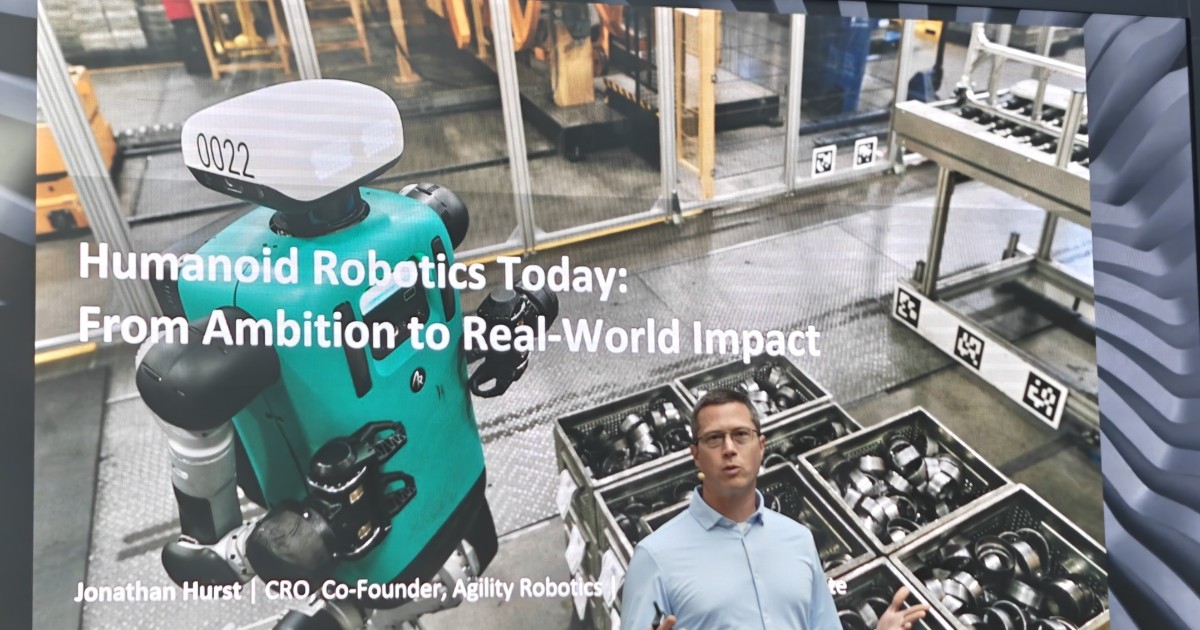 Jonathan Hurst, co-founder of Agility, presenting at MACHINA 2026 Humanoid robotics today : from ambition to real-world impact